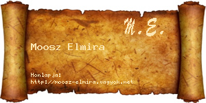 Moosz Elmira névjegykártya